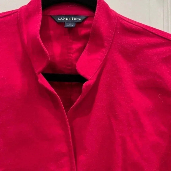 Lands' End Fleece Blazer Size 10 Raspberry - Picture 3 of 11